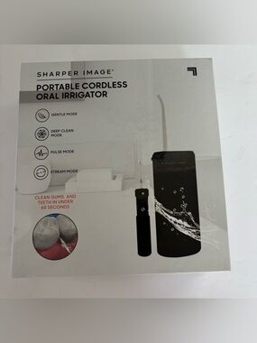 Sharper Image Portable Cordless Oral Irrigator - Black